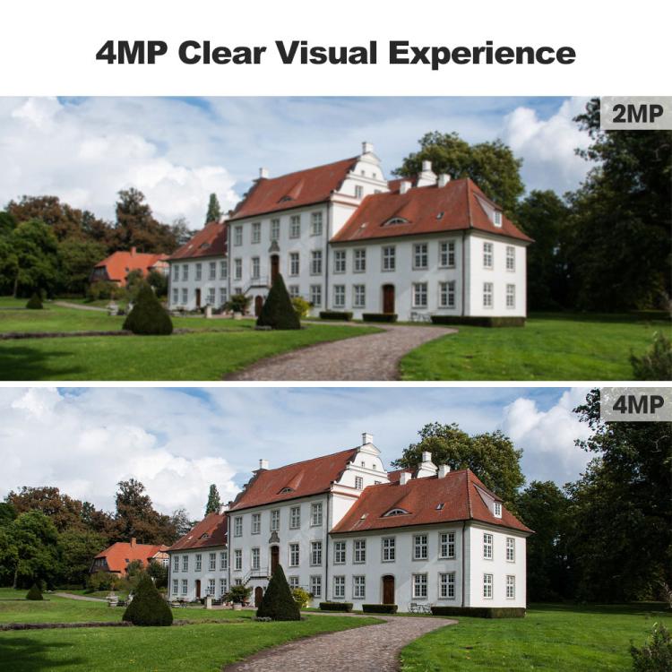 SriHome DH006 4MP 2K Low Power Consumption Wireless Security Camera System with Solar Panel