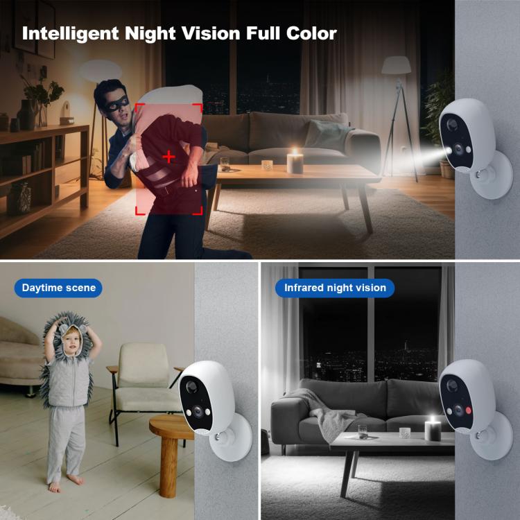 SriHome DH051+DH002+DH008 4MP HD Smart WiFi Video PIR Visual Doorbell Set