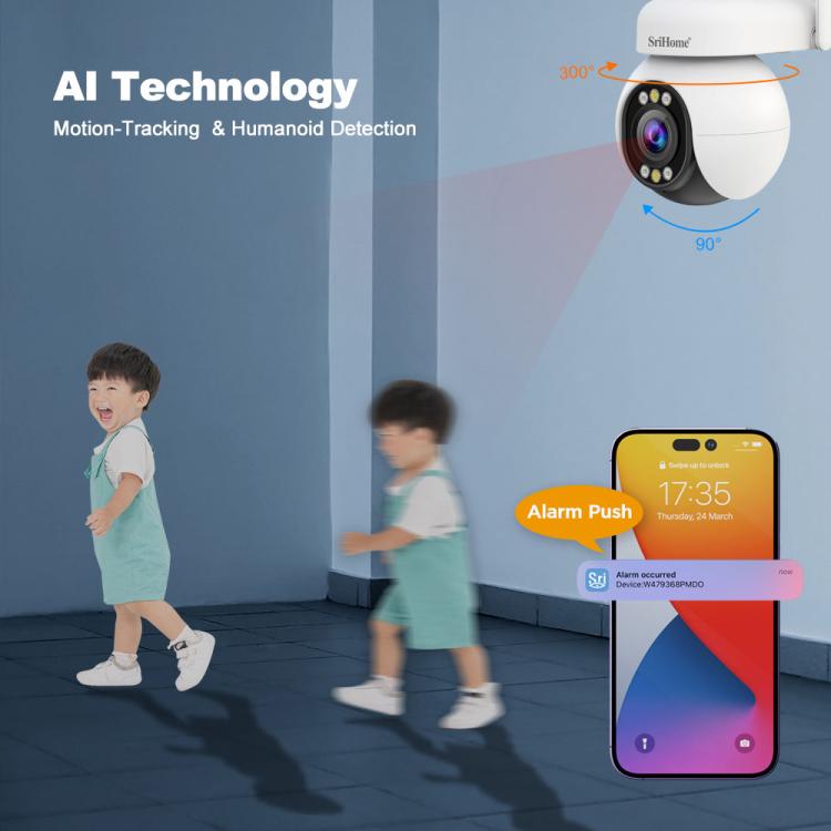 Srihome SH051 4MP 5X Optical Zoom PTZ HD Camera