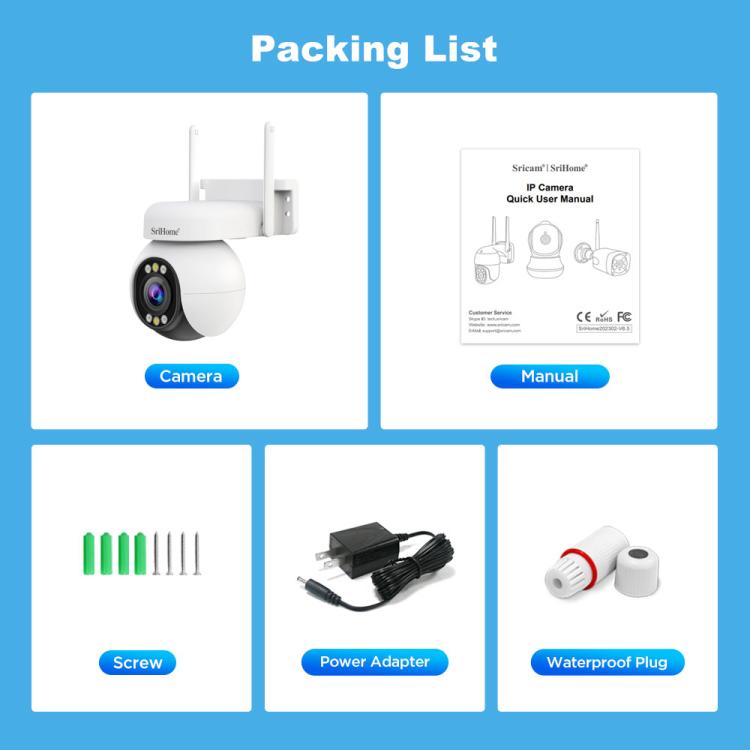 Srihome SH051 4MP 5X Optical Zoom PTZ HD Camera