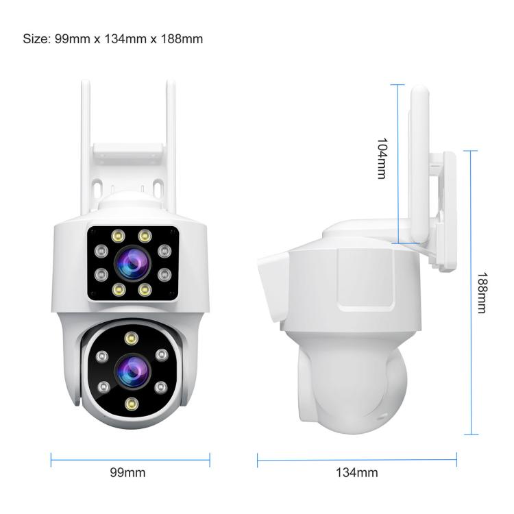 Srihome SH063 4MP Dual Lens Panoramic Surveillance HD Camera
