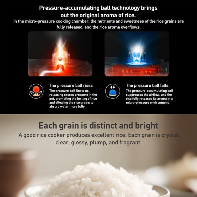 Original Xiaomi Mijia Smart Induction Heating Rice Cooker Micro-pressure version, CN Plug