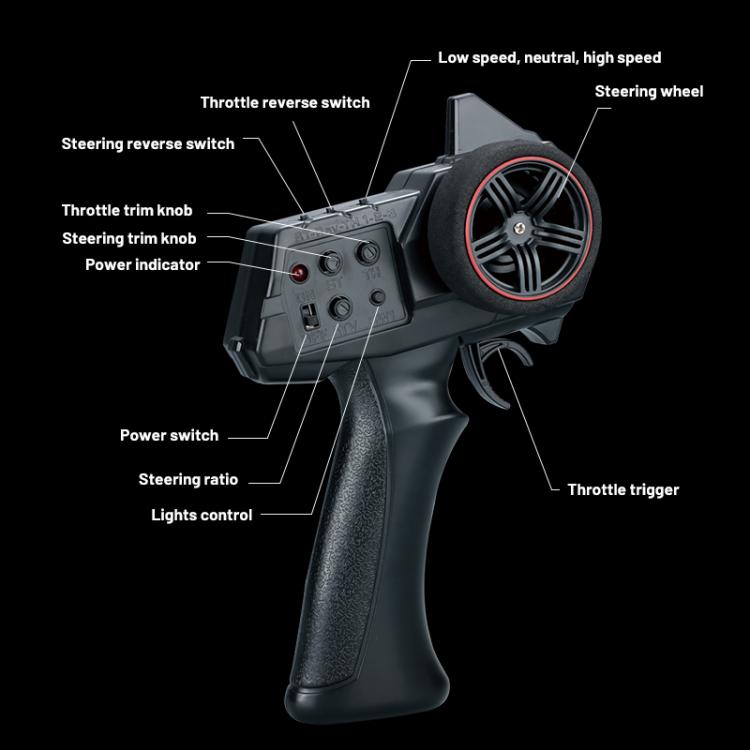 JJR/C C8801 Pro Black Warrior Edition Wrangler Simulation Climbing Remote Control Car