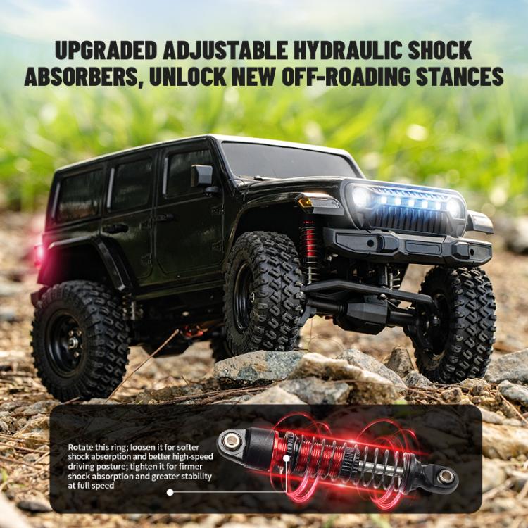JJR/C C8801 Pro Black Warrior Edition Wrangler Simulation Climbing Remote Control Car