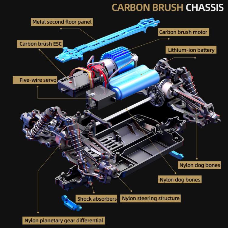 JJR/C C8821 Carbon Brush Four-wheel Drive High Speed Off-road Remote Control Car