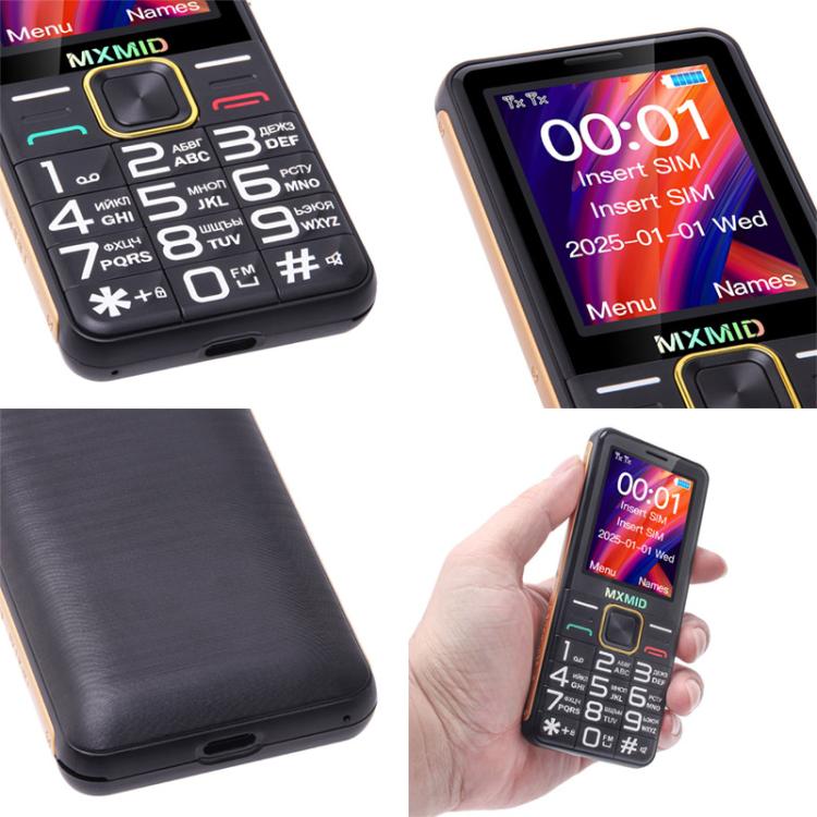 MXMID G880 Pro Big Keys Elder Phone, 2.4 inch, MT6261D, 1600mAh Battery, LED Flashlight, Network: 2G