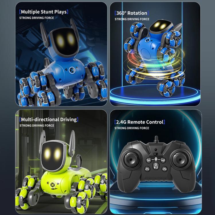 JJR/C Q200 Small Eight-wheeled Multi-function Remote Control Robot Dog with RC Watch