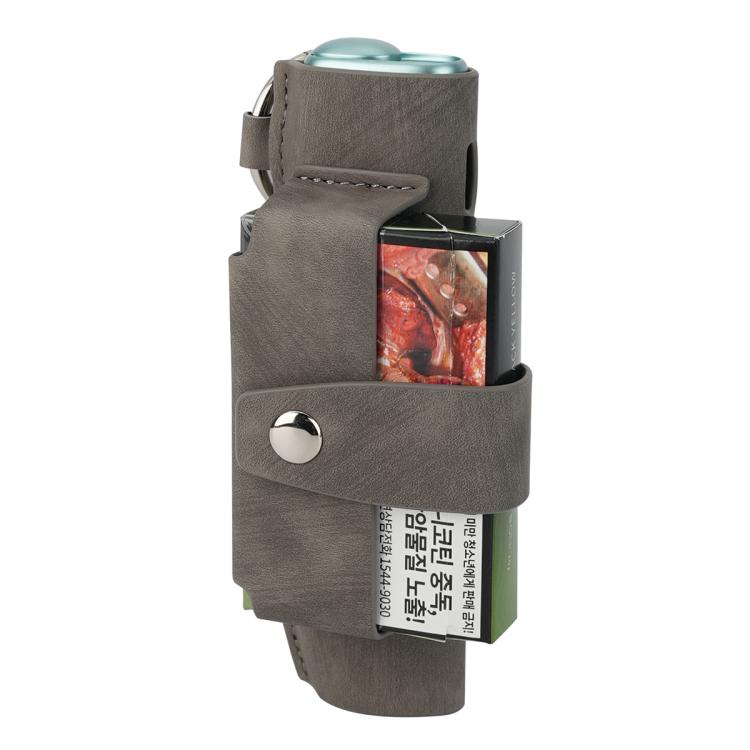 Portable Retro Pattern Electronic Cigarette and Cigarette Leather Case with Hook