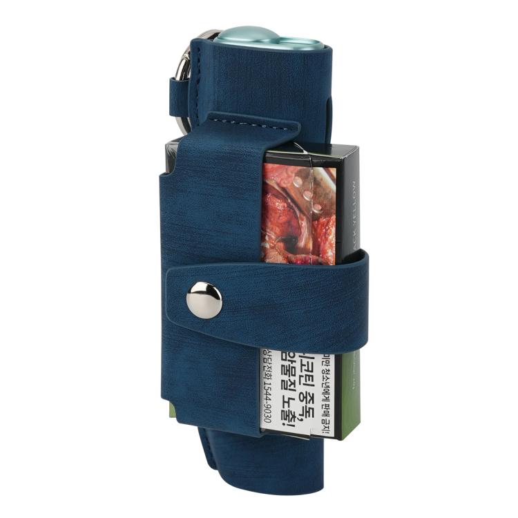 Portable Retro Pattern Electronic Cigarette and Cigarette Leather Case with Hook