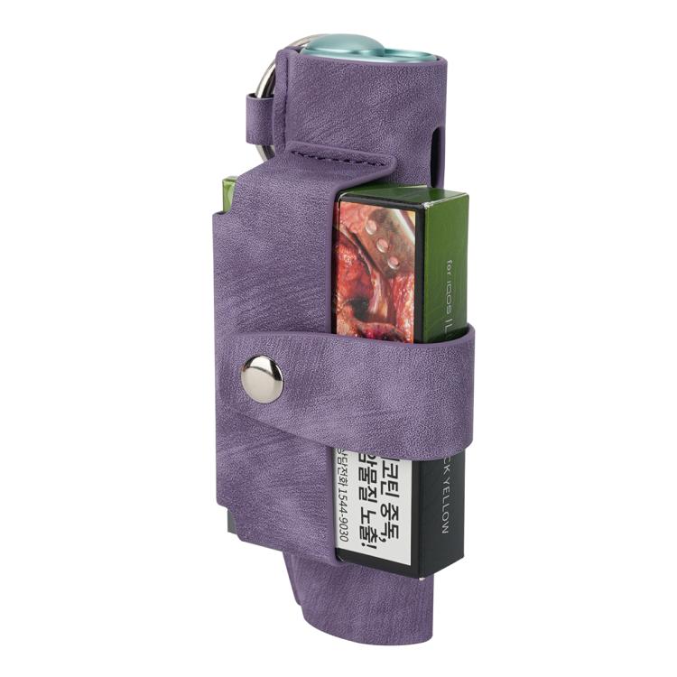 Portable Retro Pattern Electronic Cigarette and Cigarette Leather Case with Hook