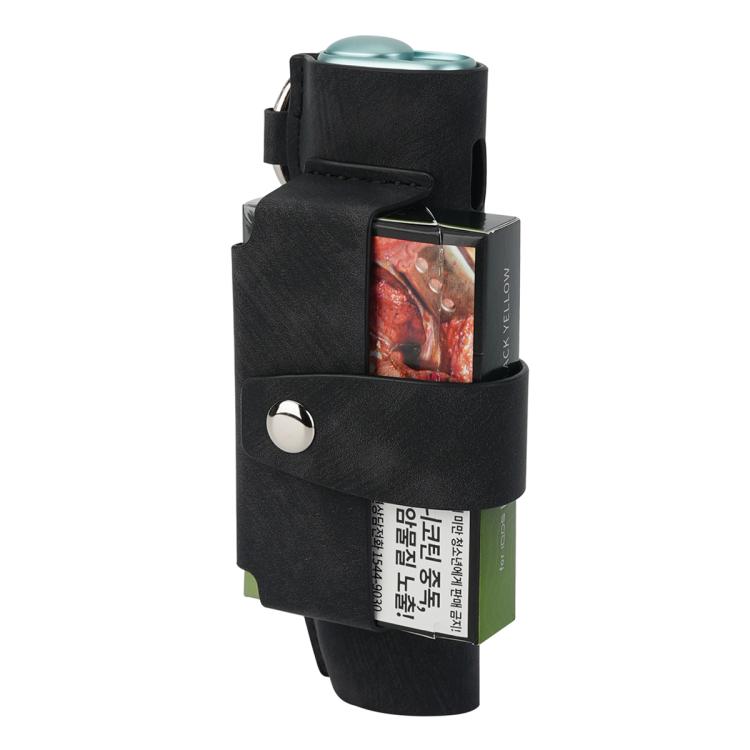 Portable Retro Pattern Electronic Cigarette and Cigarette Leather Case with Hook