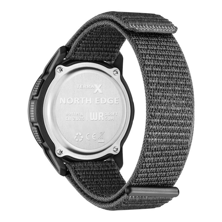 NORTH EDGE TERRAX Outdoor Luminous Waterproof Men Multifunctional Nylon Strap Sports Watch