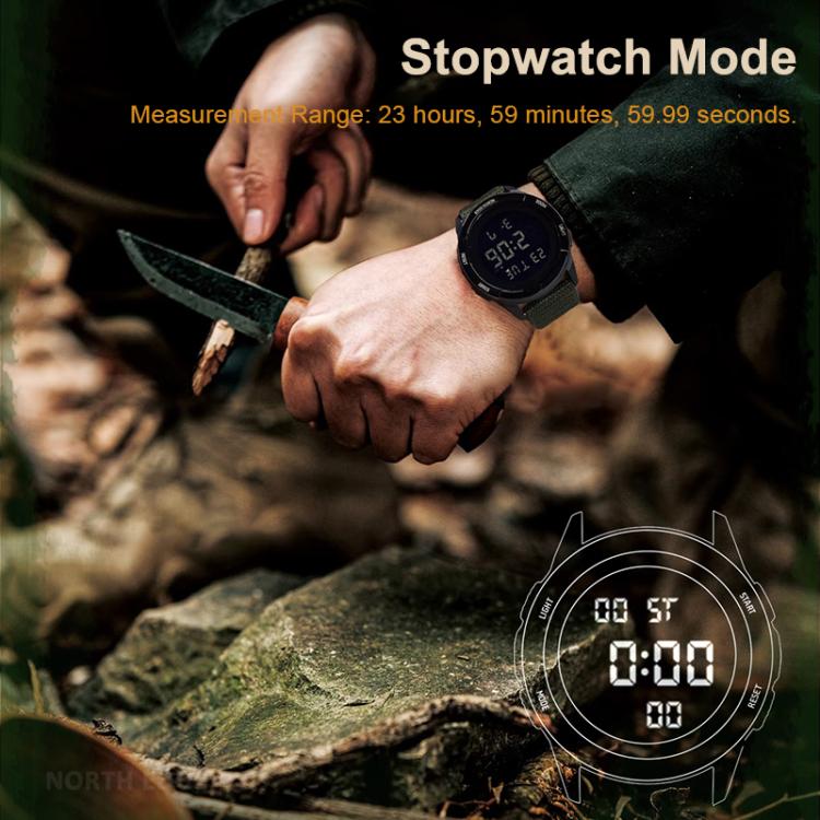 NORTH EDGE TERRAX Outdoor Luminous Waterproof Men Multifunctional Nylon Strap Sports Watch