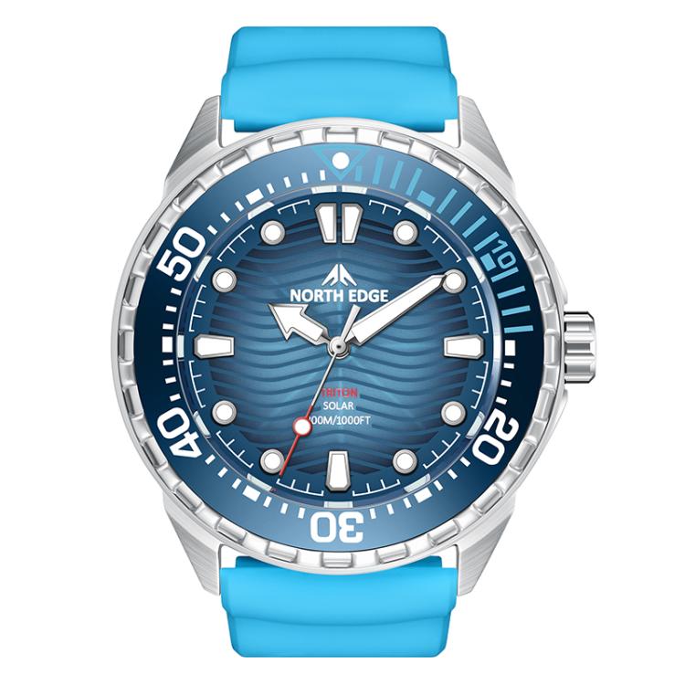 NORTH EDGE TRITON Outdoor Dive Men Solar Luminous Quartz Watch