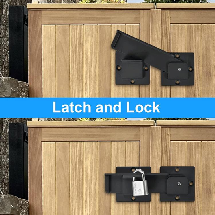 Heavy Duty Metal Door Latch with Padlock Hole Flip Door Lock for Wooden Doors
