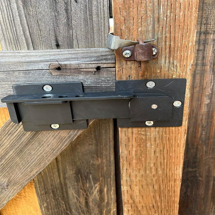 Heavy Duty Metal Door Latch with Padlock Hole Flip Door Lock for Wooden Doors