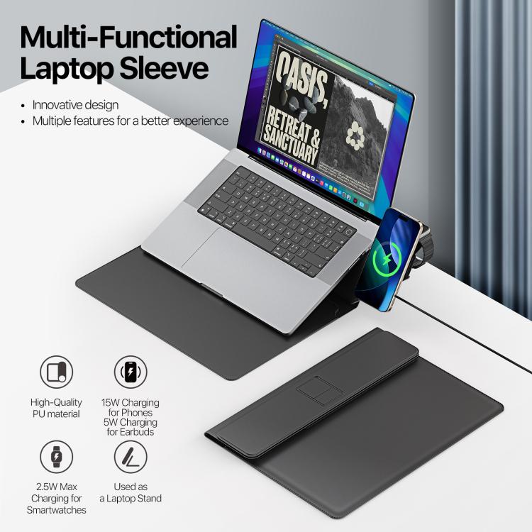 DUX DUCIS AirQ Series Multifunctional Wireless Charging Laptop Sleeve