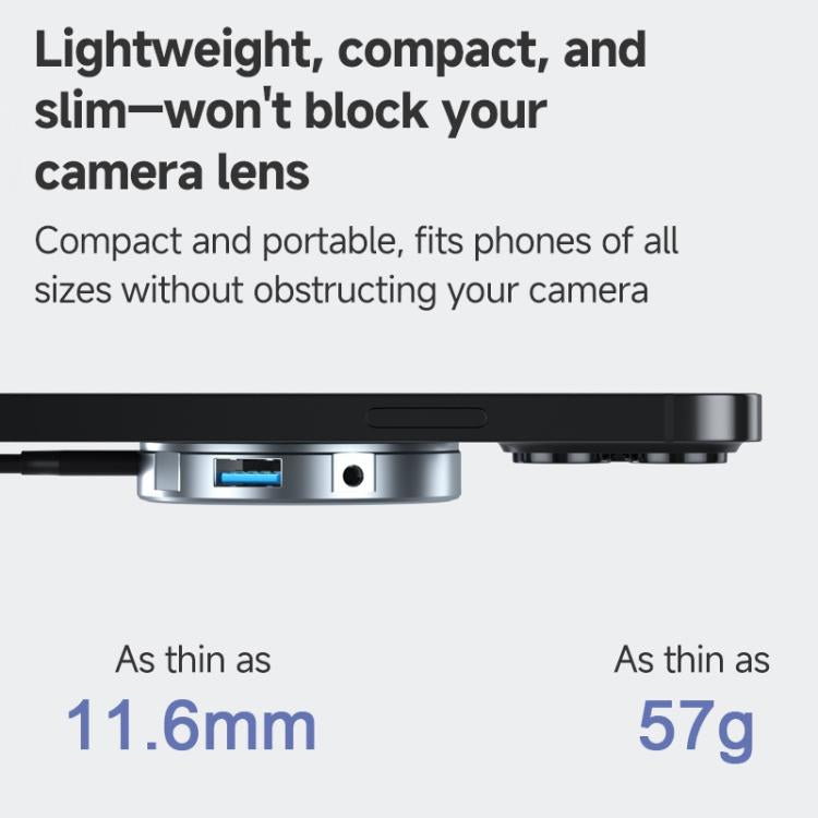 YCE-V195J USB-C / Type-C to PD3.0, HD2.1, USB3.2, 3.5mm, M.2 NVMe Magnetic Hard Drive Enclosure