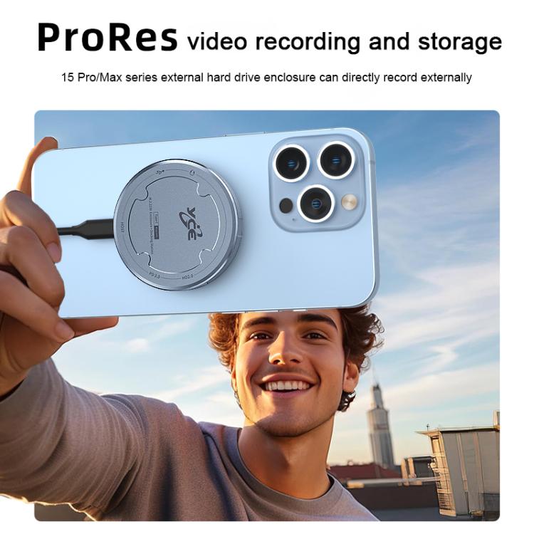 YCE-V195H USB-C / Type-C to PD3.0, HD2.0, USB3.2, 3.5mm, M.2 NVMe Magnetic Hard Drive Enclosure