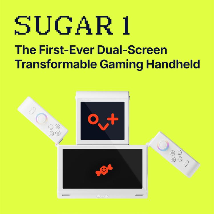 ONE-NETBOOK Sugar 1 Dual Screen Handheld Game Console, Android 14 Snapdragon G3 Gen3