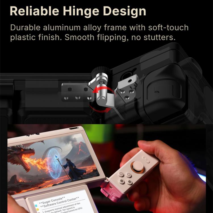 ONE-NETBOOK Sugar 1 Dual Screen Handheld Game Console, Android 14 Snapdragon G3 Gen3