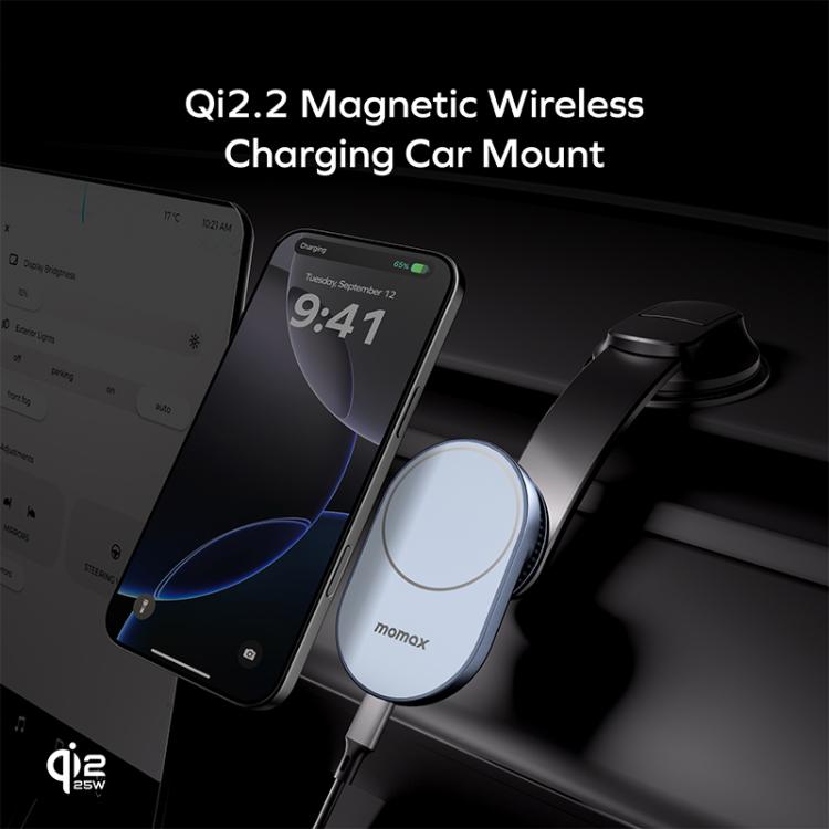 Momax CM38Q22 1-Move Q.Mag 25W Magnetic Wireless Fast Charging Car Mount