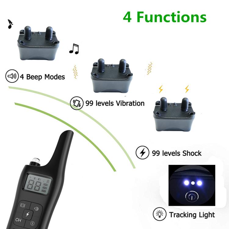 Remote Control Electric Shock Vibration Warning Pet Barking Stopper Waterproof Electronic Collar