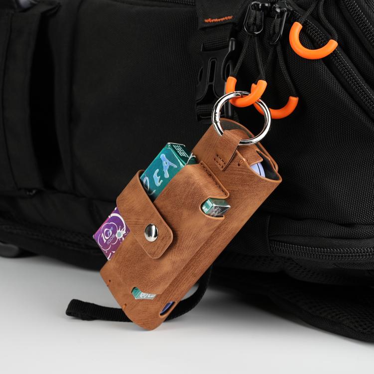 Frosted Retro Pattern Electronic Cigarette and Cigarette Storage Bag with Hook