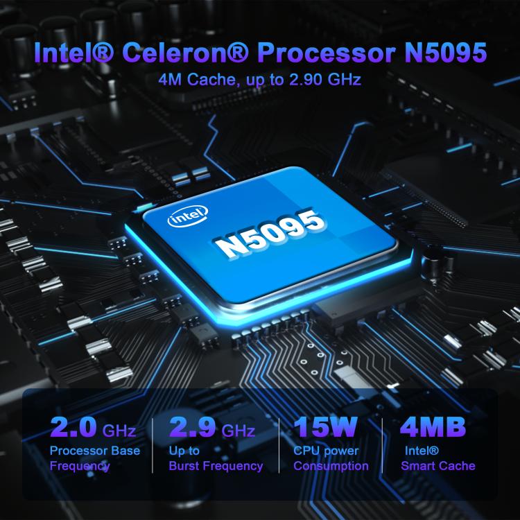 GXMO GX59 Windows 11 Mini PC, 16GB+512GB, Intel 12th Gen Celeron N5095 Quad-Core Processor