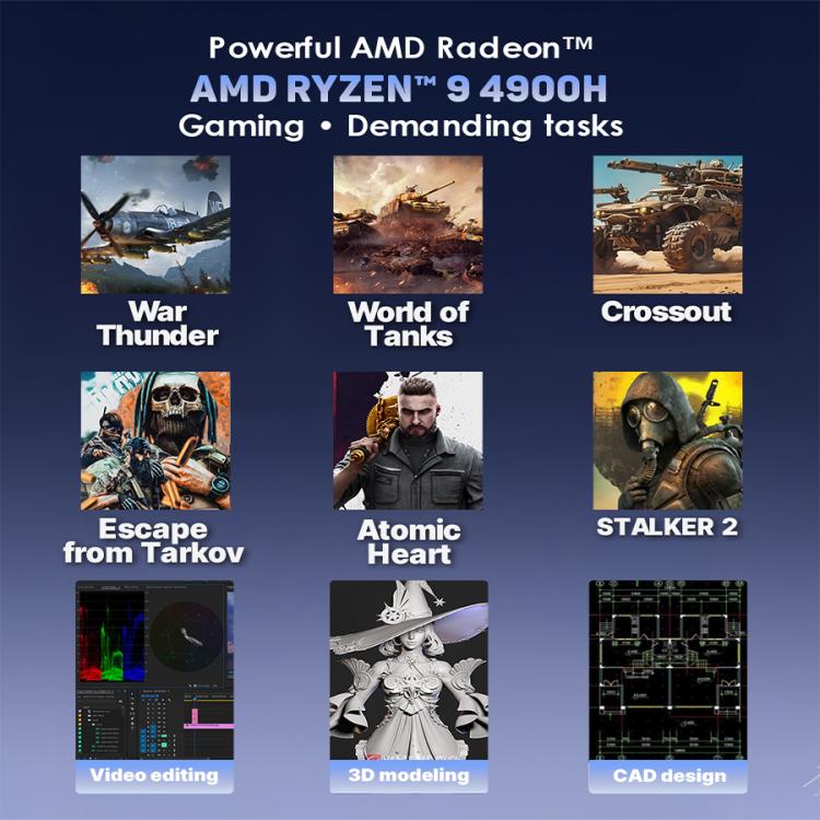 GXMO G16 Air 15.6 inch Windows 11 Laptop, 16GB+512GB, AMD Ryzen R9 4900H Octa Core Processor