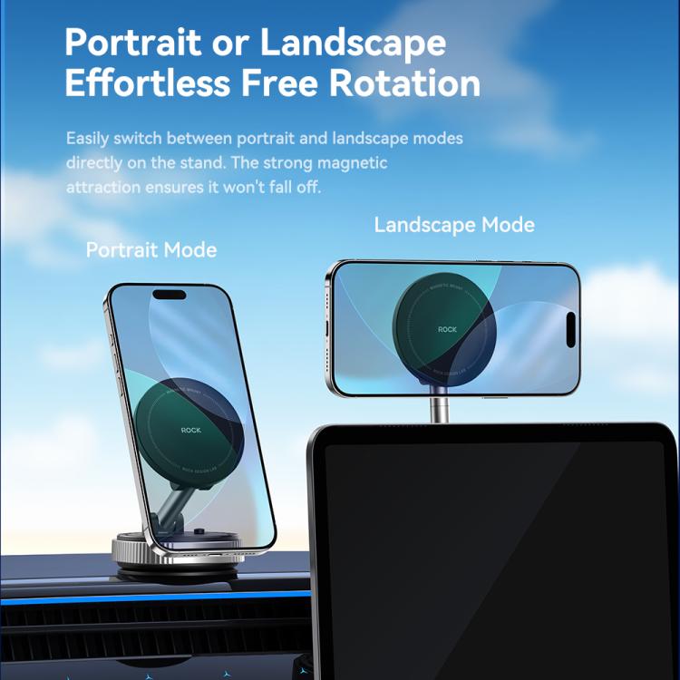 ROCK QS6 Upgraded Vacuum Suction Cup Magnetic Phone Car Holder