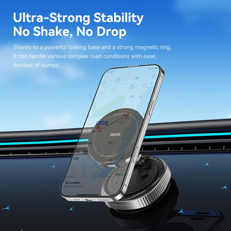 ROCK QS6 Upgraded Vacuum Suction Cup Magnetic Phone Car Holder