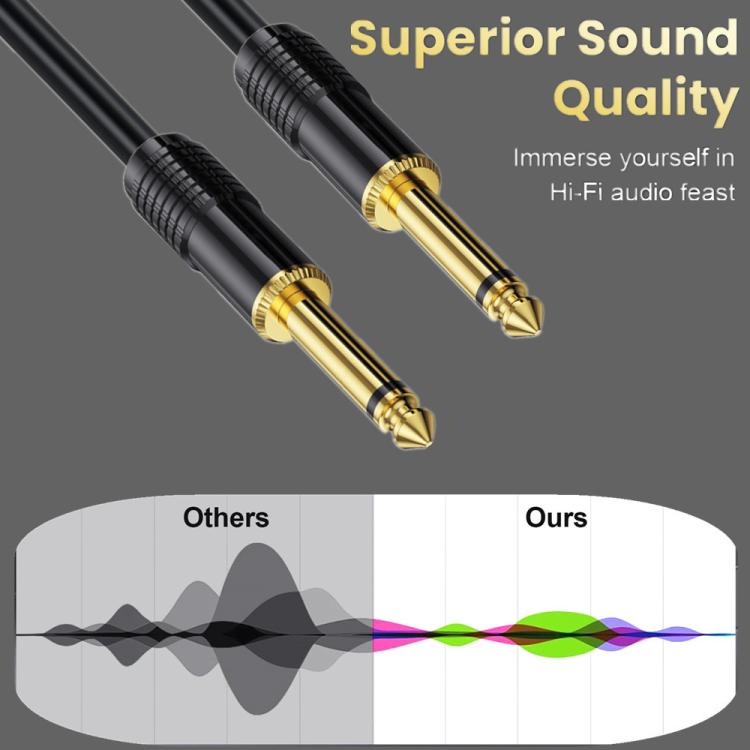 Mono Male to Male 6.35mm Mixer Audio Cable