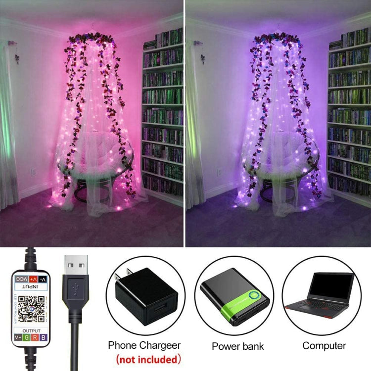 RGB USB  LED Copper Wire Light String Holiday Decoration Light String Bluetooth Mobile APP Control