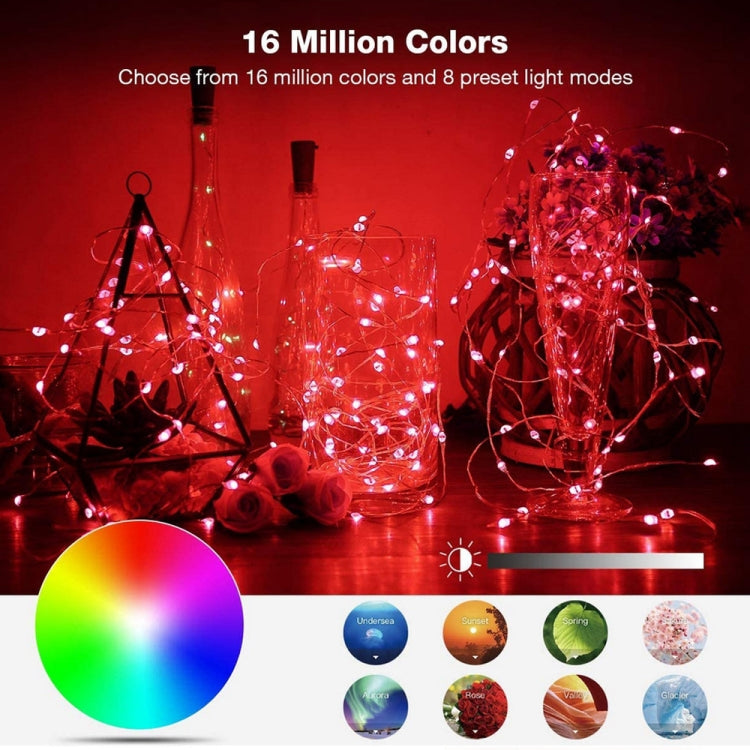 RGB USB  LED Copper Wire Light String Holiday Decoration Light String Bluetooth Mobile APP Control