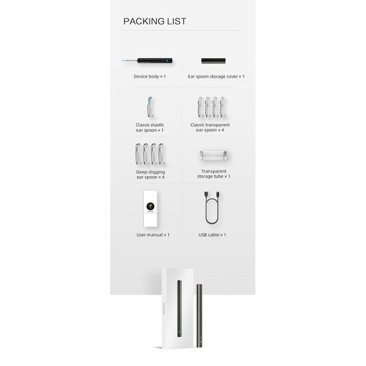 Bebird C3 Pro 2.4G 3.5mm Wireless Wifi High-definition Visual Ear Spoon 3 Million Pixels Out Ear Visual Ear Spoon