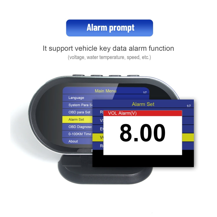 KONNWEI KW206 2 in 1 OBDII / EOBD12V Car Fault Scanner + 3.5 inch LCD Monitor
