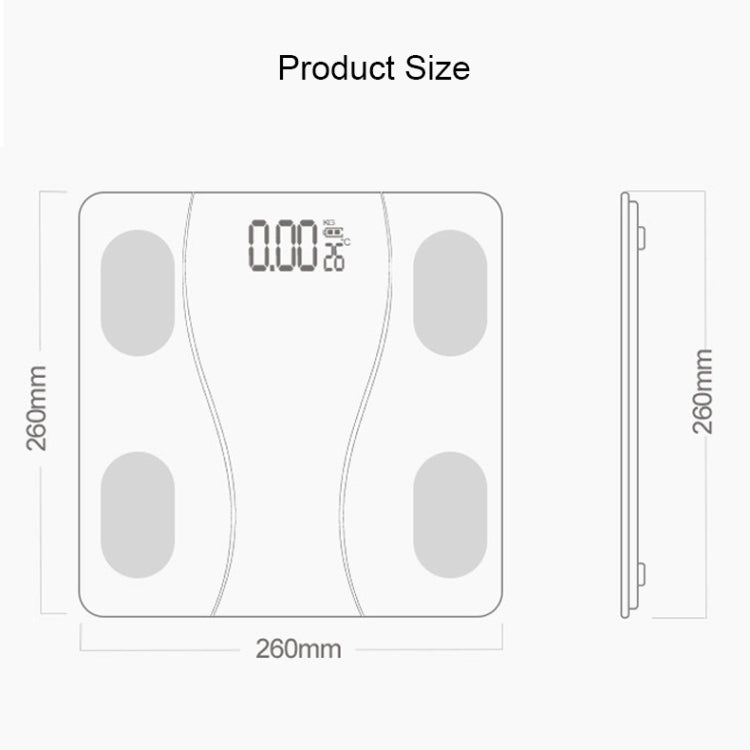 Household Smart Body Fat Electronic Weighing Scale, USB Charging Version