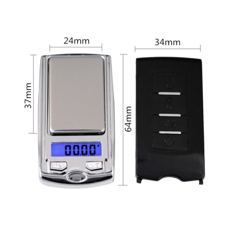 ATP136 Portable Car Keys Shape Mini High Precision Electronic Diamond Gold Jewelry Scale  (0.01g~100g), Excluding Batteries