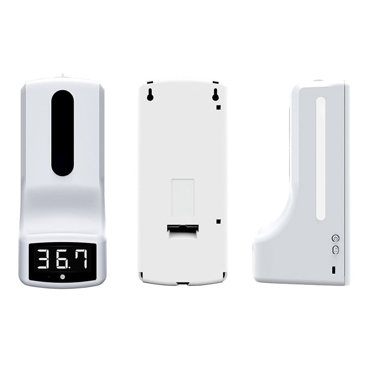 K9 Handsfree Non-contact Body Light-sensitive Distance Sensor Thermometer + 1000ml Automatic Non-contact Liquid Soap Dispenser