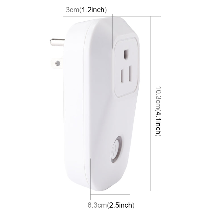 S20 WiFi Smart Power Plug Socket Wireless Remote Control Timer Power Switch, Compatible with Alexa and Google Home, Support iOS and Android, US Plug