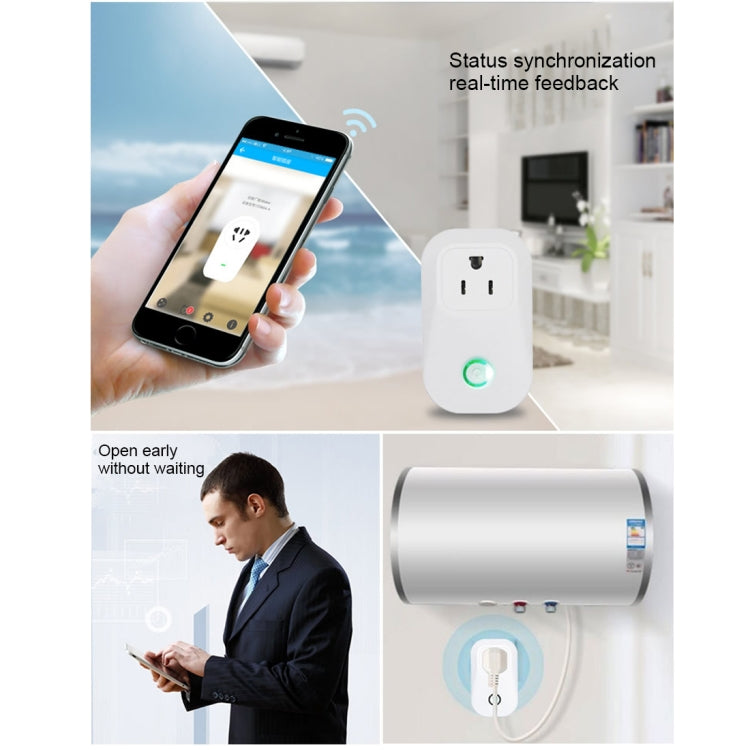 S20 WiFi Smart Power Plug Socket Wireless Remote Control Timer Power Switch, Compatible with Alexa and Google Home, Support iOS and Android, US Plug