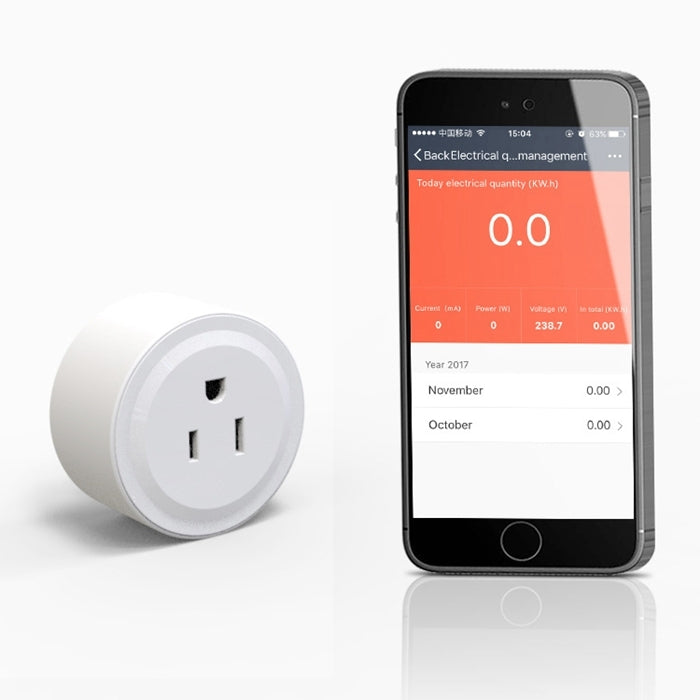 10A Smart WiFi Mini Plug APP Remote Control Timing Check Power Usage Smart Socket Works with Alexa & Google Home, AC 110V, US Plug