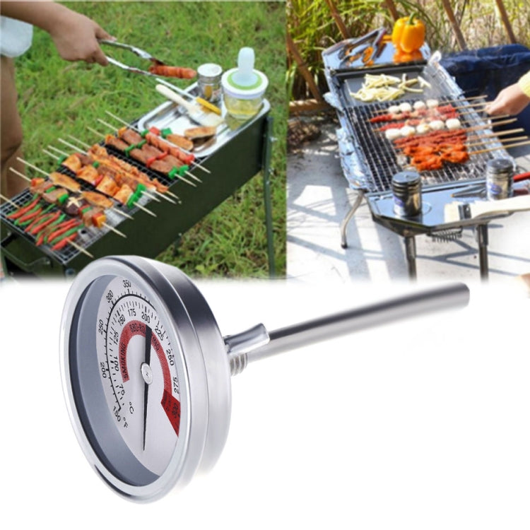 Stainless Steel Oven Thermometers BBQ Smoker Pit Grill Bimetallic Thermometer Temp Gauge Cooking Tools with Dual Display & Anti-fog Glass