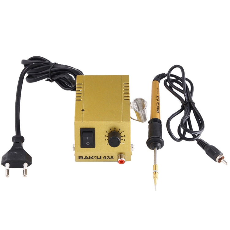 BAKU BK-938 AC 220V 1-18W Mini Thermostatic Soldering Station Electric Iron, EU Plug (Random Color Delivery)