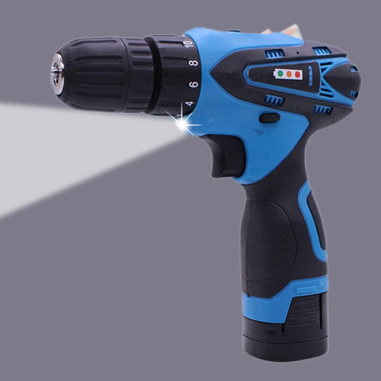 VOTO 16.8V Stepless Speed Regulation Rechargeable Hand Drill Set Electric Drill Power Tools with LED Light, AC 220V, US Plug, Random Color Delivery