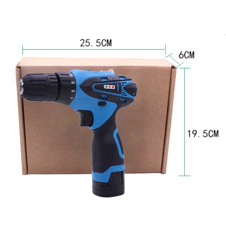 VOTO 16.8V Stepless Speed Regulation Rechargeable Hand Drill Set Electric Drill Power Tools with LED Light, AC 220V, US Plug, Random Color Delivery