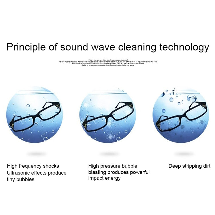 BAKU BK-3550 35W / 50W Adjustable 0.8L LCD Display Ultrasonic Cleaner, AC 110V, US Plug