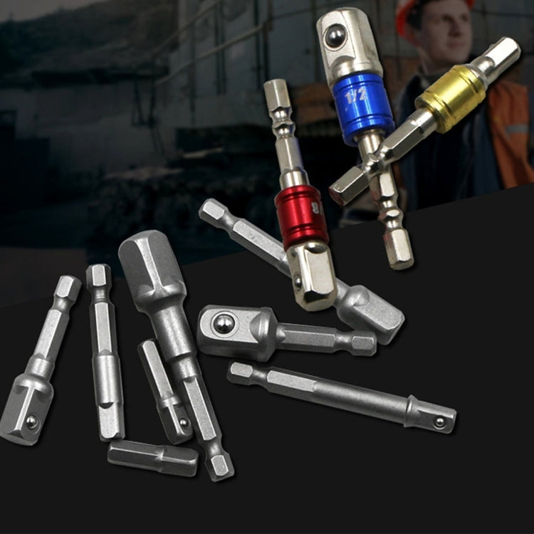 3 PCS/Set Socket Bit Extension Bar Hex Shank Adapter Drill Nut Driver Power Drill Bit(1/4, 3/8, 1/2 inch), Length:50mm