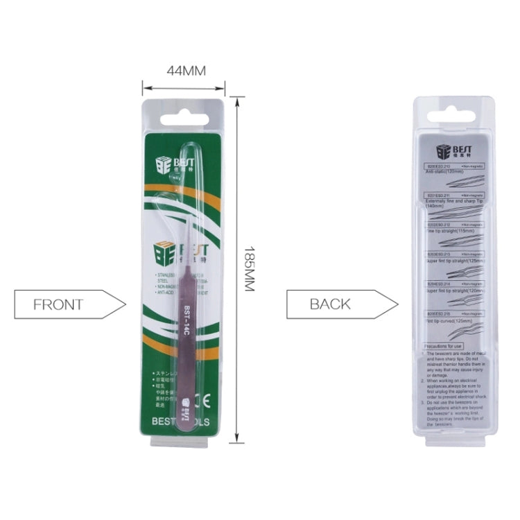 BEST BST-10C  Extra Fine Point Color Eyebrow Tweezer